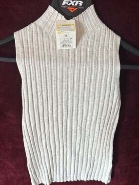 A New Day Sleeveless Mock Neck Ribbed Knit Sweater c1